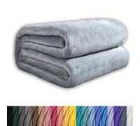 GAIFNAG Coperta in Microfibra, Coperta 200 x 250 cm Flanella, c'è Una Vasta Gamma di Colori e Dimensioni Coperta Matrimoniale Flanella per Divano, Letto, Relax, Natale, Grigio Chiaro