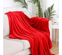 GAIFNAG Coperta in Microfibra, Coperta 200 x 400 cm Flanella, C'È Una Vasta Gamma di Colori e Dimensioni Coperta Pile Morbida e Calda per Tutti, Divano, Letto, Viaggi, Rosso