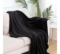 GAIFNAG Coperta Matrimoniale Pile 160 x 300 cm Flanella, C'È Una Vasta Gamma di Colori e Dimensioni Coperta Tv Double, Coperta Indossabile Regalo per Fidanzata e Madre, Nero