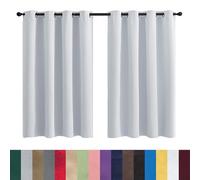 GAIFNAG Tende Camera da Letto Moderne 80 x 80 cm Termiche Isolanti, Tende Coprente e Moderne Tenda a Panello Tende Corte Leggere per Porta Finestra, Decorazione, Bianco