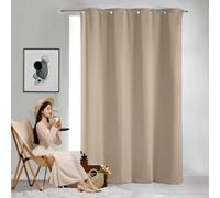 GAIFNAG Tende Oscuranti Camera da Letto 100 x 200 cm Termiche Isolanti, Tende Coprente e Moderne Voile Tende Lino Tenda a Pannello Tende per Camera da Letto Salotto, Cachi