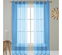 GAIFNAG Tende Oscuranti per Interni 220 x 180 cm Termiche Isolanti, Voile Trasparenti con Occhiell Tende Magnetico Tenda Oscurante da Interno per Camera da Letto Salotto, Blu Cielo