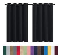 GAIFNAG Tende per Interni Camera da Letto 160 x 160 cm Termiche Isolanti, Tende Coprente e Moderne Tenda Oscurante Termica Isolante per Finestra Soggiorno Camera, Nero
