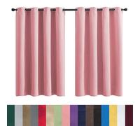 GAIFNAG Tende per Interni Moderne 50 x 200 cm Termiche Isolanti, Tende Coprente e Moderne Tendine Finestra a Vetro per Camera da Letto Salotto, Rosa