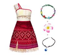 Gaifully Costume da principessa Vaiana, per bambine, per Halloween, cosplay, carnevale, compleanno, 3-12 anni
