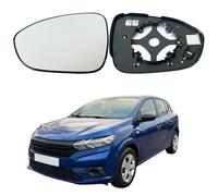 GaiHLi Vetro Specchietto Retrovisore per Dacia SANDERO 2008-2013 2021-2023, Riscaldabile Sinistro Destro Ricambio,2021-2023-Left