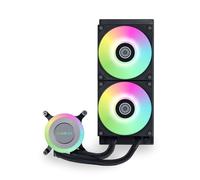 LIANLI Galahad II LITE 240 RGB Nero CPU Cooler con Ventola RGB, 1.1" (28mm), Compatibile con LGA1700, LGA1851, AM4, AM5, 9.4 "(240mm) Radiatore, 1.1" (27 mm) Spesso, LL-GA2L-240R-BK