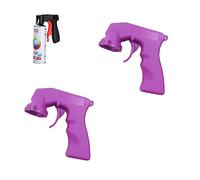 GAILY YOUTH Confezione da 2 bombolette spray con impugnatura completa, universale, per vernice spray, lubrificanti (viola)