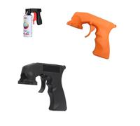 GAILY YOUTH Manico per bomboletta spray, confezione da 2 pezzi, con grilletto a presa completa, universale, per uso su vernice spray (nero, giallo)