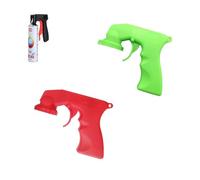 GAILY YOUTH Maniglia per bomboletta spray 2 pezzi, Spruzzatore per vernice con grilletto a presa completa, Maniglia universale per bombolette spray ad aerosol da usare su vernice spray (Rosso, Verde)