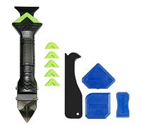 GAILY YOUTH Strumento per calafataggio in silicone, 11 pezzi, 5 in 1 in acciaio inox per finitura per calafataggio per telaio da cucina, guarnizione per bagno, finestra, lavandino (verde)