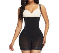 GainKee Fajas Colombianas Shapewear - Body modellante da donna, a compressione, per sollevamento glutei, nero, X-Large