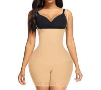 GainKee Fajas Colombianas Shapewear - Body modellante da donna, a compressione, per sollevamento glutei, Albicocca, X-Large