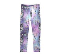 GAIREG Active Leggings per Ragazze Galaxy Wolf | Pantaloni da yoga per ragazze per il comfort: facili da indossare, guida alle misure