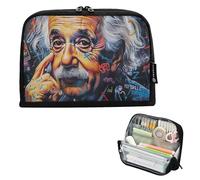GAIREG Albert Einstein - Astuccio portamatite con chiusura magnetica per cancelleria e accessori da viaggio