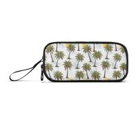 GAIREG Astuccio a 3 strati con palme tropicali per ragazzi | Astuccio con scomparti divisi, pronto da imballare, per compleanni, 2 l, 20 x 8,9 x 11,9 cm, 155,9 g