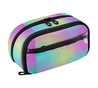 GAIREG Astuccio per matite sfumato arcobaleno pastello, doppia cerniera | Ampio astuccio per ragazze adolescenti, con layout a due sezioni; una custodia, forniture non incluse