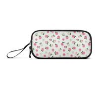 GAIREG Astuccio portapenne per artisti, con rose bianche e rosa | Custodia organizer per penne ad ampia apertura, senza disordine, guscio in nylon da 2 l, adatto per matite piatte da 20,3 cm