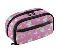 GAIREG Astuccio scolastico per bambini con unicorno rosa trasparente