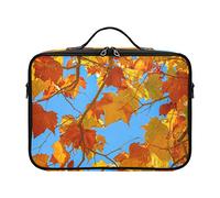 GAIREG Carina borsa per il trucco da viaggio a tema estivo, grande organizer portatile per trucchi con divisori regolabili, custodia per il trasporto del trucco, Marple Under Sky