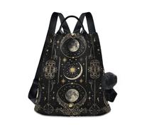 GAIREG Celestial Moons - Zaino da donna con chiusura lampo antifurto sul retro, lune celesti