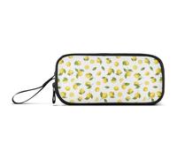 GAIREG Classic Lemon White - Custodia per pennarelli, profilo sottile | Astuccio per ragazze, 3 scomparti e ben ordinato, tre strati con cerniera, lavare solo a mano