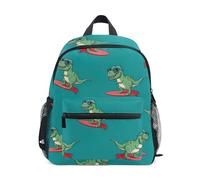 GAIREG Cool Rex blu rosso surf board bambino zaino per ragazzi ragazze bambini zaini scuola con nome tag mini borsa da viaggio, Cool Rex Tavola da Surf Blu Rosso, 3-5 Years, Zaini Carino