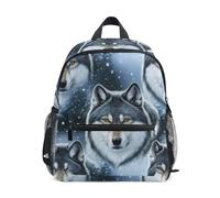 GAIREG Cool Wolves - Zaino per bambini e bambine, colore grigio, per la scuola materna, Cool Wolves Grigio, 3-5 Years, Zaini Carino