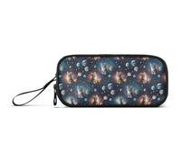 GAIREG Custodia per penna a forma di gatto carino per università | Custodia per pennarelli con passante elastico per il polso, ben assortito per college, 2 l, 22 x 8,54 x 11,9 cm, 155,9 g