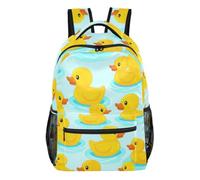 GAIREG Cute Pastel Axolotls Zaino Rosa, Carino Anatre Gialle Blu, Medium, Zaino casual per la scuola | Zaino da scuola in stile casual moderno, fodera interna in poliestere morbido, trasporto a mani libere