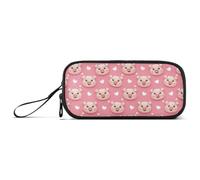 GAIREG Cute Pig - Astuccio portapenne per adolescenti, 3 scomparti, colore | Astuccio ben organizzato per adolescenti, con passante elastico per il polso, layout ben organizzato per arte e disegno