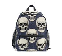 GAIREG Funny Skulls - Zaino per bambini con targhetta per nome, borsa per la scuola per bambini, Teschi divertenti, 6-8 Years, Zaini Carino