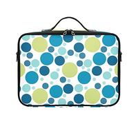 GAIREG Graziosa custodia per cosmetici con cuore di avocado, portatile, da viaggio, con divisori regolabili, per barbiere, trousse da toilette, blu, turchese, verde a pois