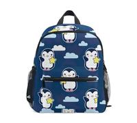 GAIREG Kawaii Penguin Stars Zaino per bambini Ragazzi Ragazze Bambini Scuola Zaini con Nome Tag Mini Travel Book Bag, Stelle Pinguino Kawaii, 3-5 Years, Zaini Carino