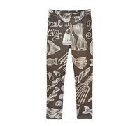 GAIREG Le ragazze di Brown scuro della Boemia hanno stampato le ghette | Leggings a lunghezza intera per bambini, traspiranti, elastici, con stampa vivace che non scolorisce