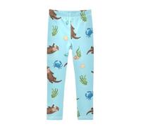 GAIREG Leggings da ballo per ragazze con lontra carine | Leggings per bambini a lunghezza intera per giovani atleti: lati esterni senza cuciture, elasticità illimitata