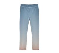 GAIREG Leggings da danza per ragazze grigio arancione sfumato | Leggings a lunghezza intera per bambini da indossare tutti i giorni: stampa su tutta la superficie, opera d'arte laterale