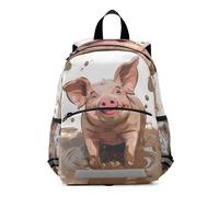 GAIREG Mini zaino per bambini con simpatico maialino di fango e maialino per bambini da 3 a 6 anni, taglia M