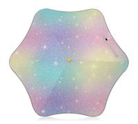 GAIREG Ombrello a prova di vento con cielo arcobaleno pastello con stelle Ombrello per bambini Sole e pioggia