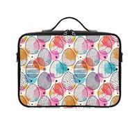GAIREG Rose Black Travel Makeup Case Professional Cosmetic Makeup Bag Large Accessories Case Tools Organizer, Watercolor Easter Eggs