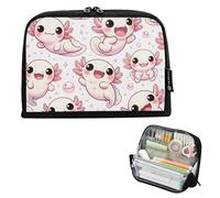 GAIREG Simpatico astuccio in piedi Axolotls con cerniera magnetica pieghevole portapenne per bambini adulti scrittori