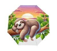 GAIREG Simpatico ombrello con bradipo addormentato, leggero, portatile, automatico, ombrello per donna, ombrelli per pioggia, taglia unica