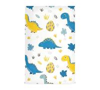 GAIREG Stracci svegli della cucina dei dinosauri gialli blu, asciugamano sveglio decorativo della cucina 28x18