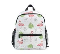 GAIREG Zainetto rosa fenicotteri per bambini e bambine, con targhetta per nome, mini borsa da viaggio, Fenicotteri rosa 1, 6-8 Years, Zaini Carino