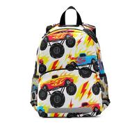 GAIREG Zaino con guinzaglio per bambina con camion dei mostri, mini zaini per asilo e bambini da 3 a 6 anni, taglia M
