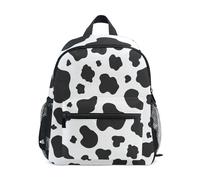 GAIREG Zaino da bambina bianco a pois neri con targhetta per nome, piccolo zaino da viaggio, Macchie di mucca nera Bianca, 3-5 Years, Zaini Carino