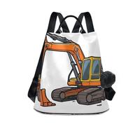 GAIREG Zaino da donna con motivo gatto carino e cuore verde, design antifurto, per viaggi, escursionismo, campeggio, Escavatore del fumetto