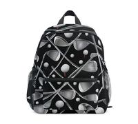 GAIREG Zaino da viaggio per ragazze e ragazzi, per mazze da golf, palline da golf, colore nero, con targhetta per nome, 3-8 anni, Mazze da golf Palline da golf Solid Black, Medium, Zaini Carino