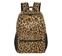 GAIREG Zaino grigio con gatto carino con tasche multiple e cinghie regolabili, Marrone leopardato 1, Small, Zaino casual per la scuola | Zaino scolastico strutturato con più zone di stoccaggio, fodera interna in morbido poliestere