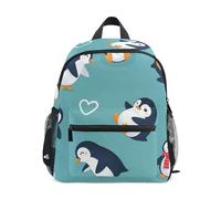 GAIREG Zaino per bambine e ragazzi, grazioso pinguino blu, piccolo zaino da viaggio con targhetta per il nome, Cute Penguins Blu, 3-5 Years, Zaini Carino
